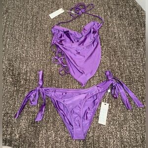Frankie's Indy Satin Halter Bikini Set
